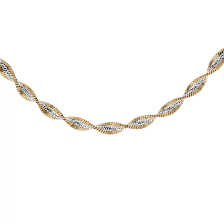 Collier ras de cou vrille 40 cm – Argent 925 doré | Azuline