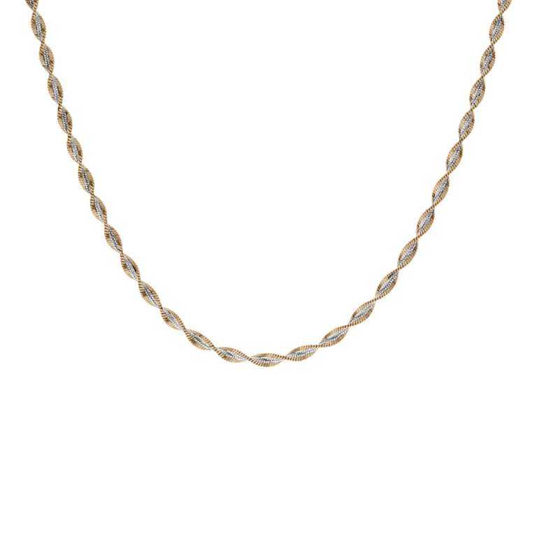Collier ras de cou vrille 40 cm – Argent 925 doré | Azuline