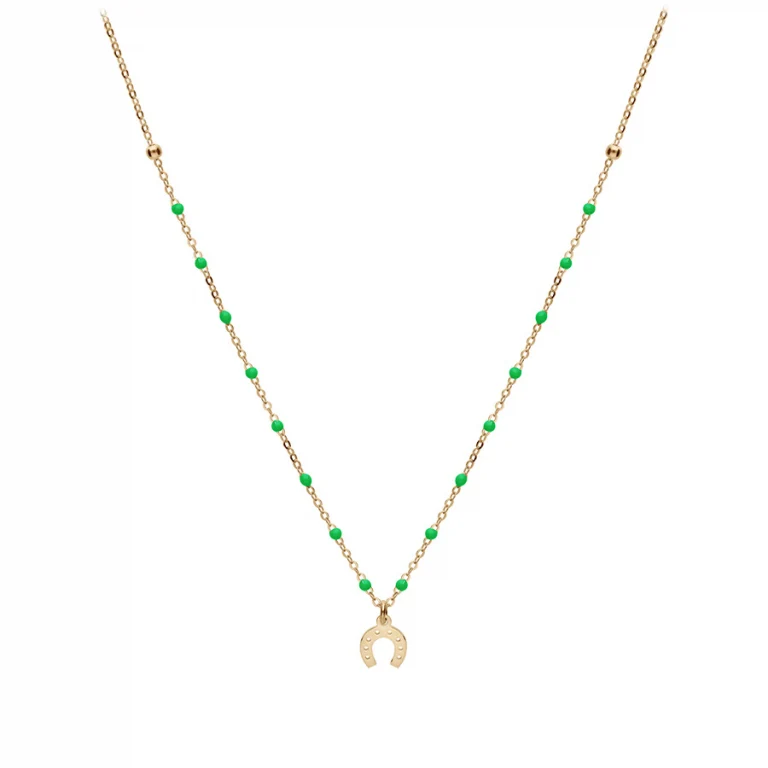 Collier fer à cheval – Argent 925 doré | Azuline