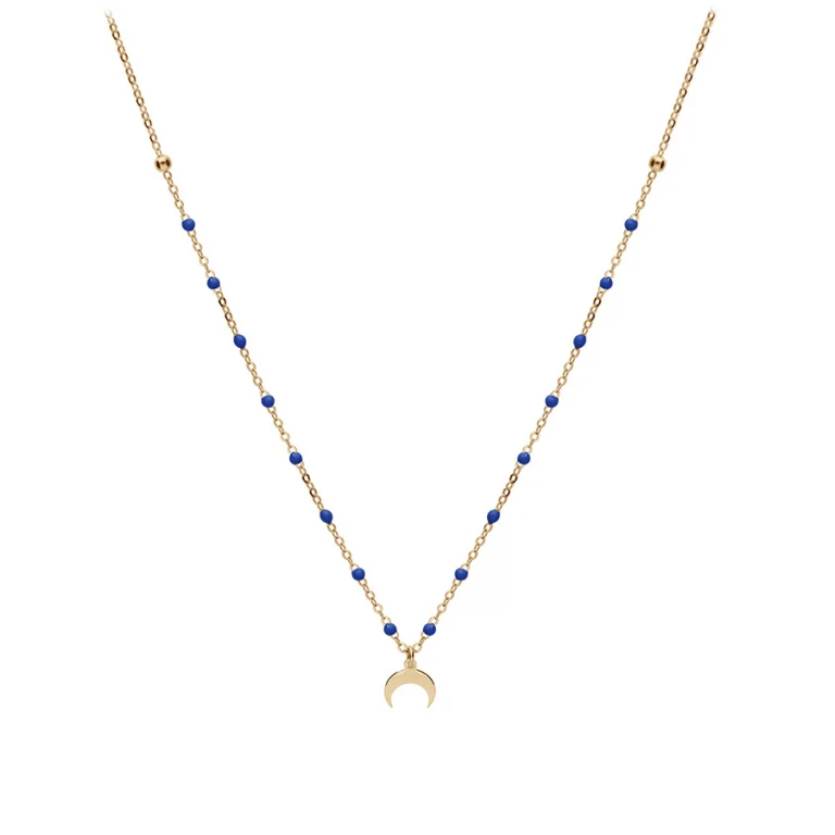 Collier demi lune – Argent 925 doré | Azuline