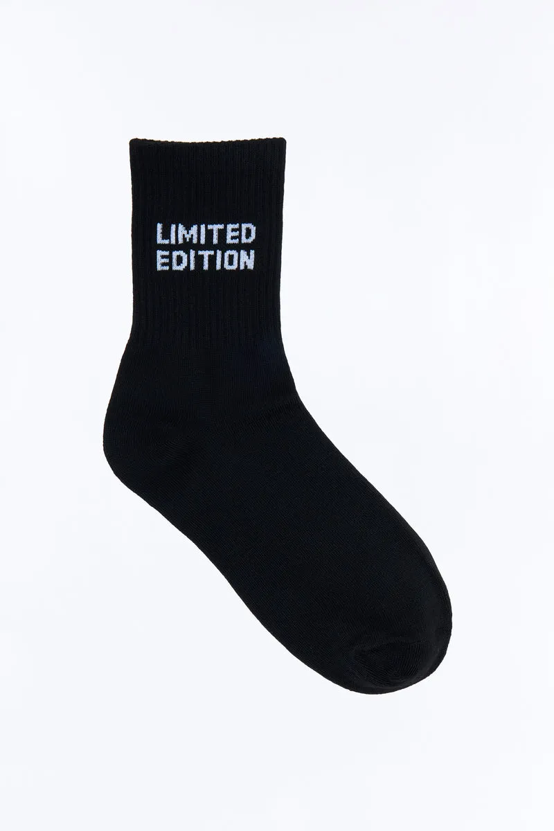 I Am Limited Edition Crew Socks - Black