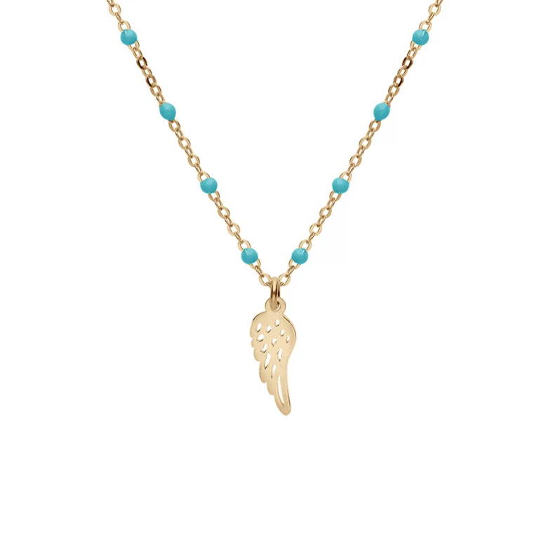 Collier aile – Argent 925 doré | Azuline