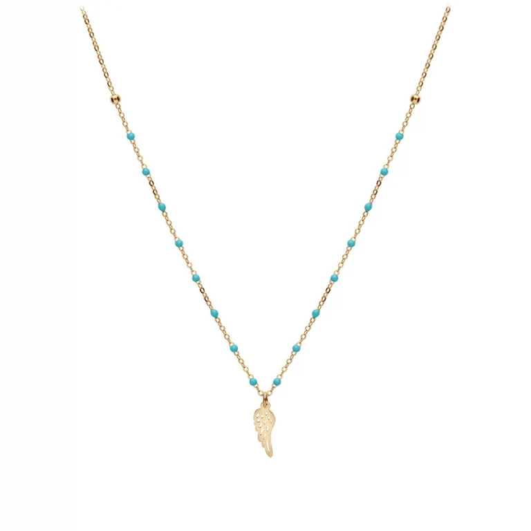 Collier aile – Argent 925 doré | Azuline