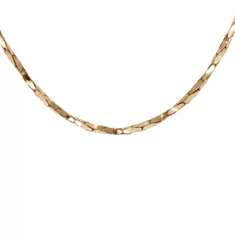 Collier torsadé diamanté moyen 45 cm – Argent 925 doré | Azuline