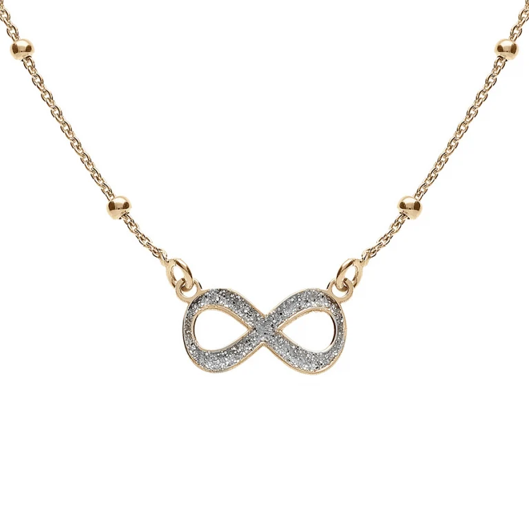Collier infini petit modèle – Argent 925 doré | Azuline