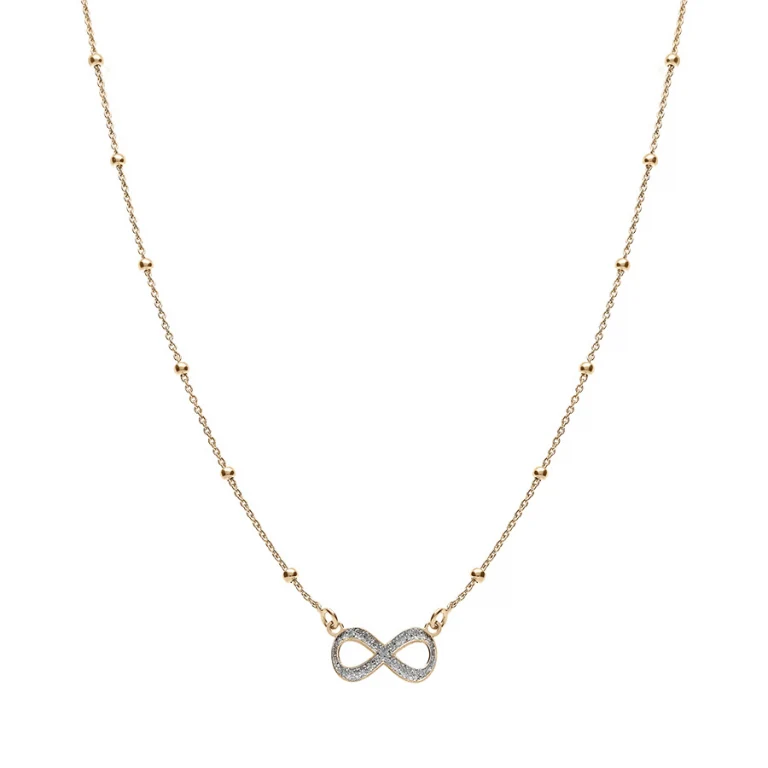 Collier infini petit modèle – Argent 925 doré | Azuline