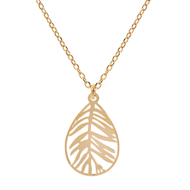 Collier feuillage – Argent 925 doré | Azuline