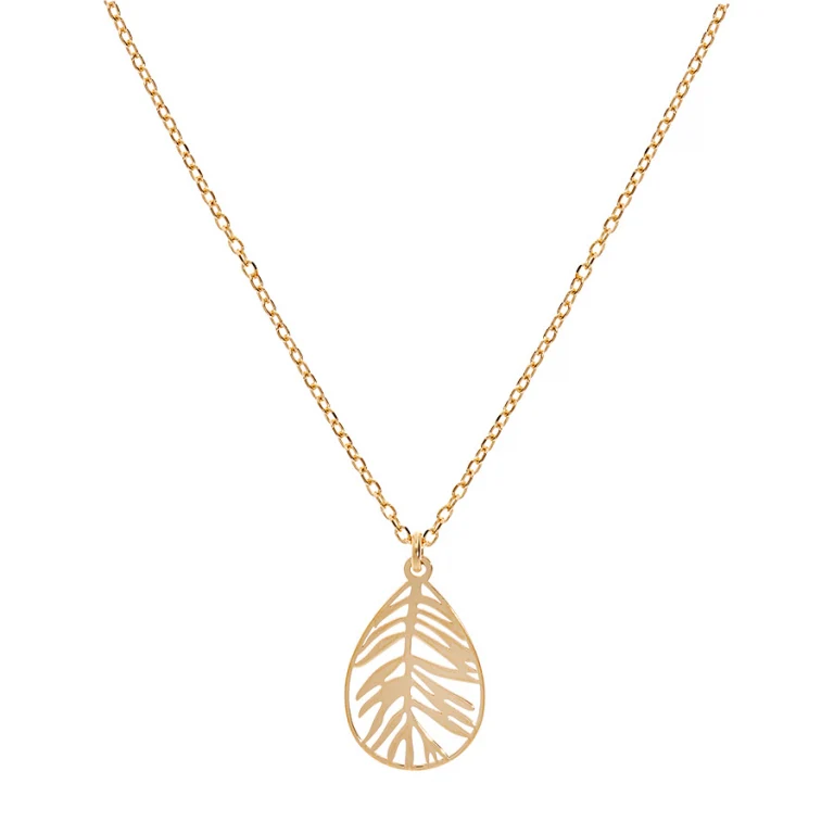 Collier feuillage – Argent 925 doré | Azuline