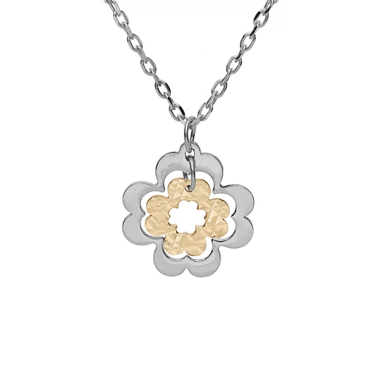 Collier double trèfle – Argent 925 doré | Azuline