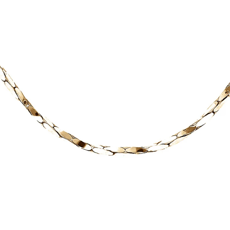 Collier ras de cou torsadé diamanté texturé 40 cm grand modèle – Argent 925 doré | Azuline