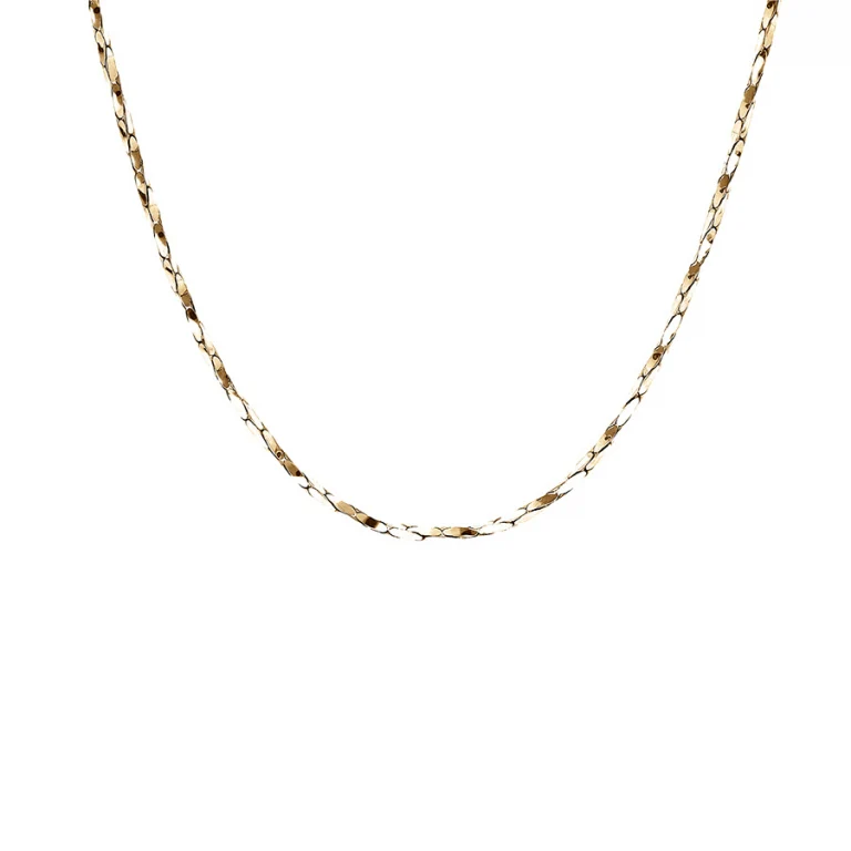 Collier ras de cou torsadé diamanté texturé 40 cm grand modèle – Argent 925 doré | Azuline