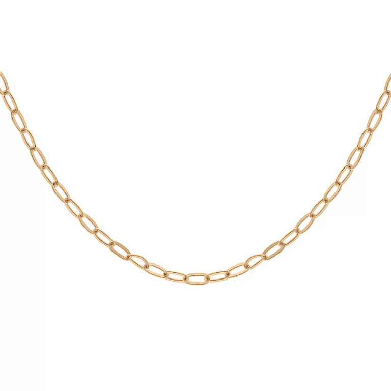 Collier maille rectangulaire – Argent 925 doré | Azuline