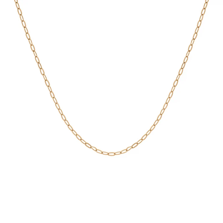 Collier maille rectangulaire – Argent 925 doré | Azuline