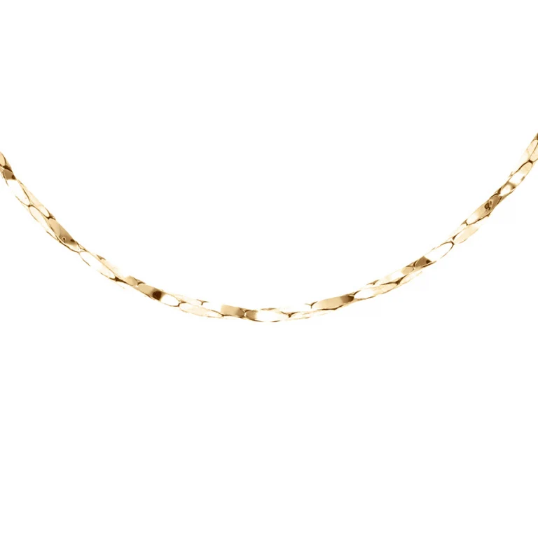 Collier torsadé diamanté fin 45 cm – Argent 925 doré | Azuline