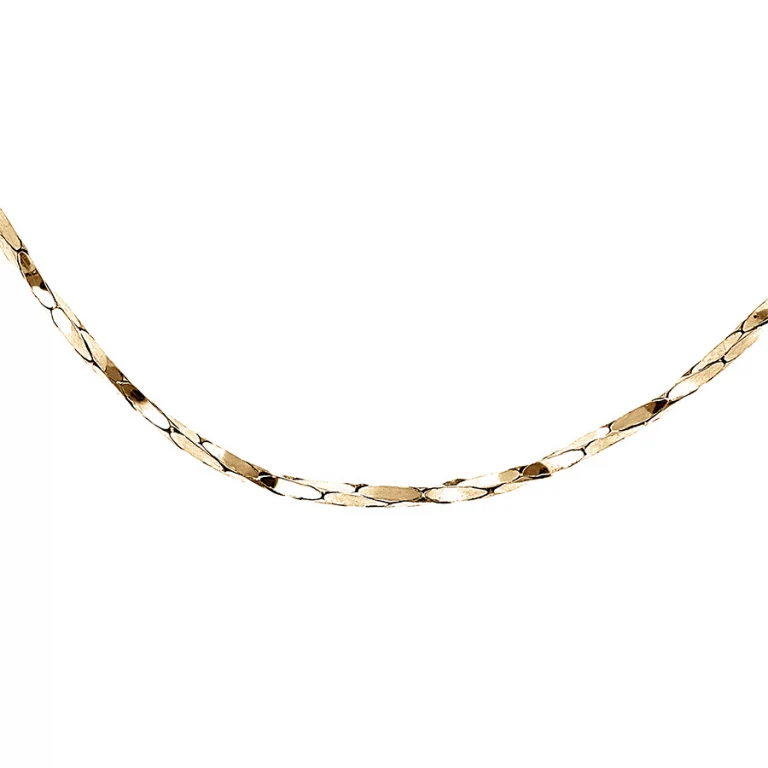 Collier ras de cou torsadé diamanté texturé 40 cm petit modèle – Argent 925 doré | Azuline