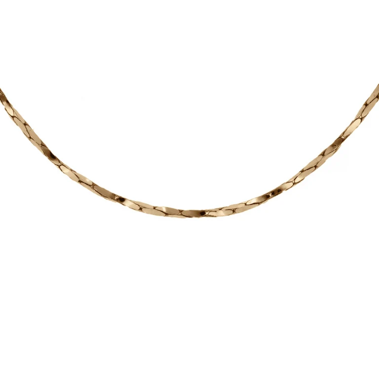 Collier torsadé diamanté extra-fin 42 cm – Argent 925 doré | Azuline