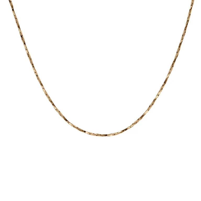 Collier torsadé diamanté extra-fin 42 cm – Argent 925 doré | Azuline