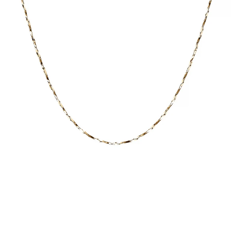 Collier ras de cou torsadé diamanté 38 cm – Argent 925 doré | Azuline