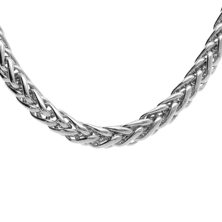 Collier maille palmier épaisse 46 cm – Argent 925 rhodié | Azuline