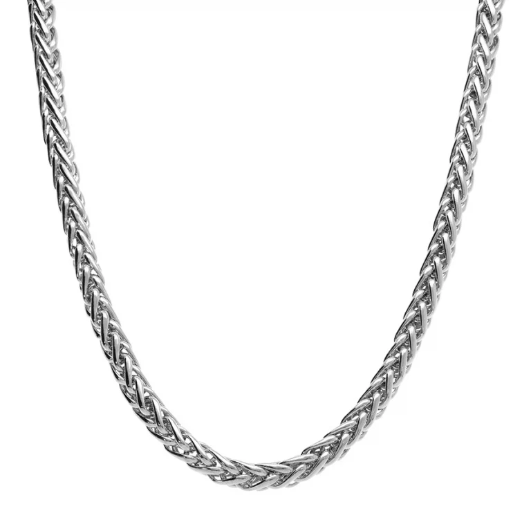 Collier maille palmier épaisse 46 cm – Argent 925 rhodié | Azuline
