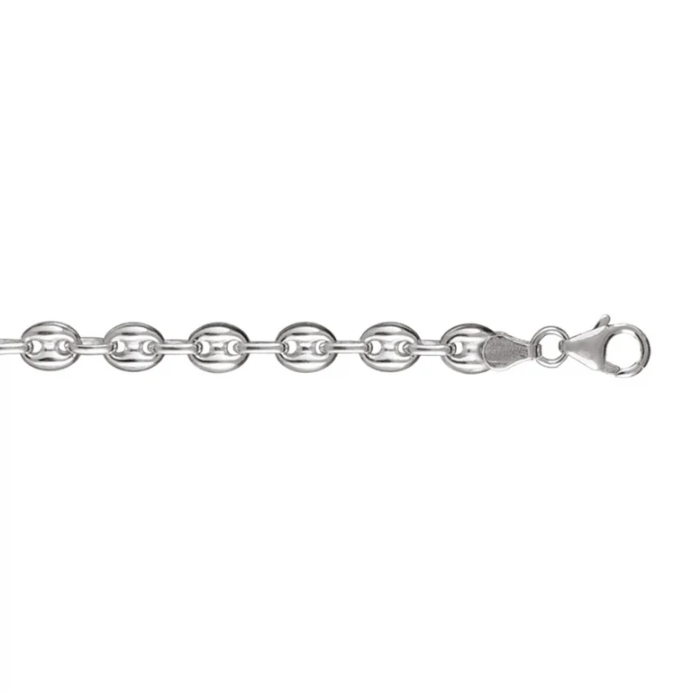 Collier long grain de cafe 50 cm – Argent 925 rhodié | Azuline