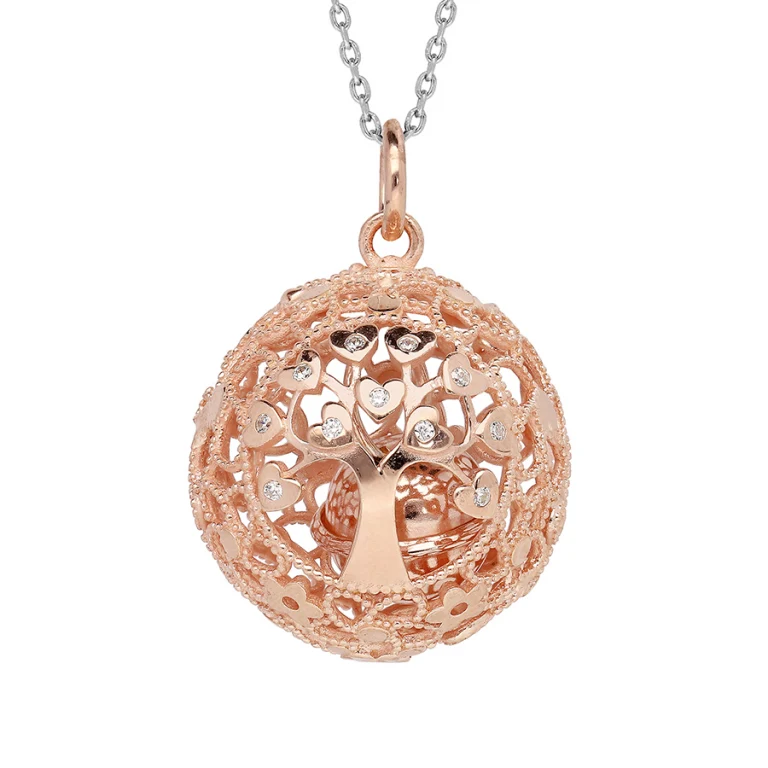 Bola de grossesse sautoir 110 cm – Argent 925 doré rose | Azuline