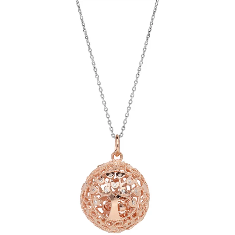 Bola de grossesse sautoir 110 cm – Argent 925 doré rose | Azuline