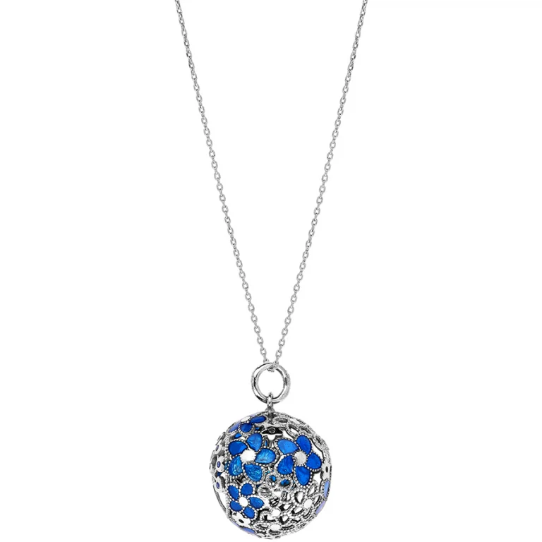 Bola sphère sautoir 100 cm – Argent 925 rhodié | Azuline
