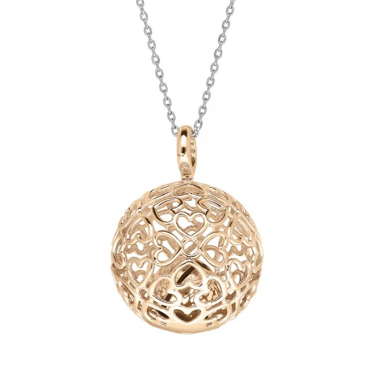 Bola de grossesse ajouré à boules sautoir 110 cm – Argent 925 doré | Azuline