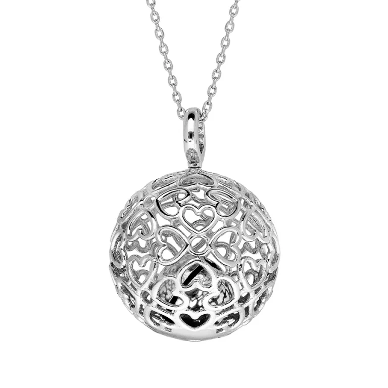 Bola de grossesse boule ajourée de cœurs 20 mm – Argent 925 rhodié | Azuline