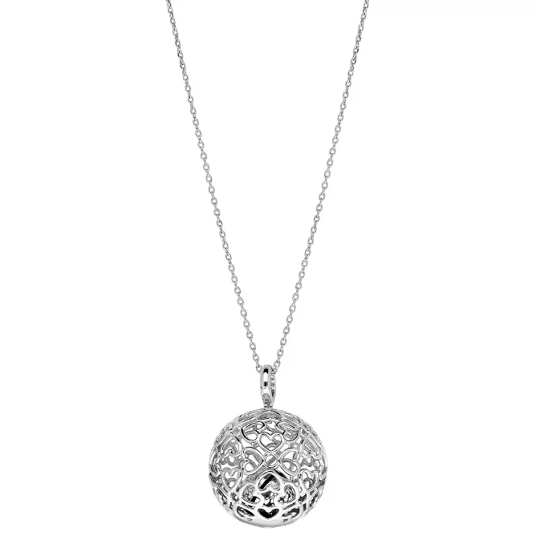 Bola de grossesse boule ajourée de cœurs 20 mm – Argent 925 rhodié | Azuline