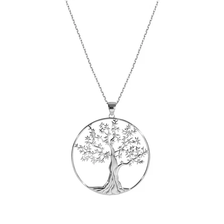 Collier arbre de vie grand modèle – Argent 925 rhodié | Azuline