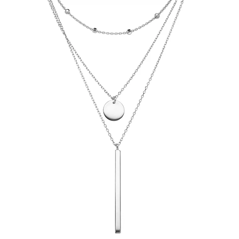Collier pastille – Argent 925 rhodié | Azuline