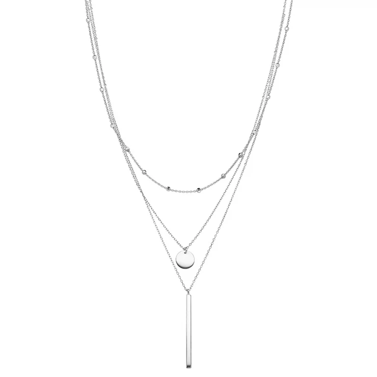 Collier pastille – Argent 925 rhodié | Azuline