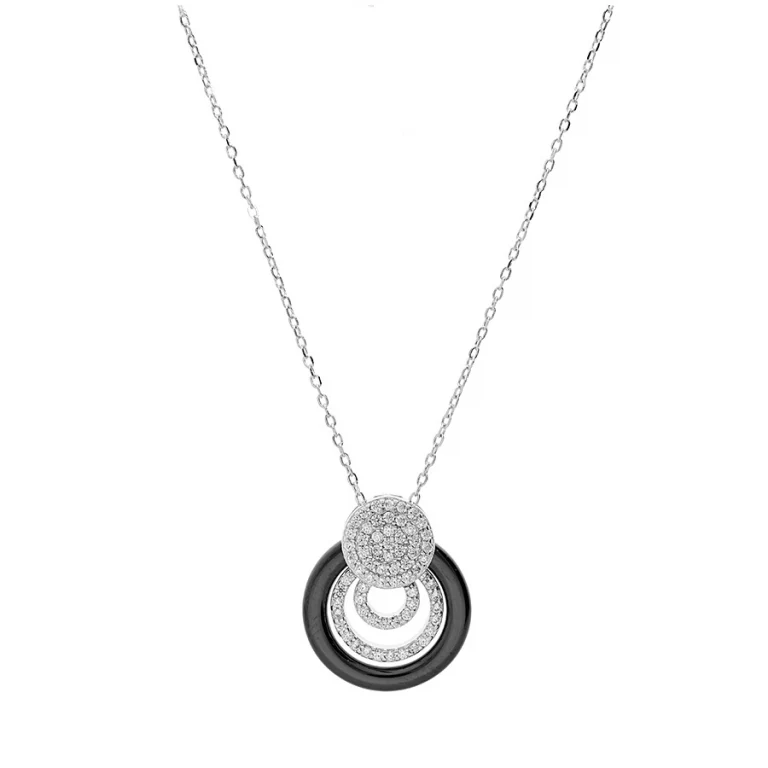 Collier anneau – Argent 925 rhodié | Azuline