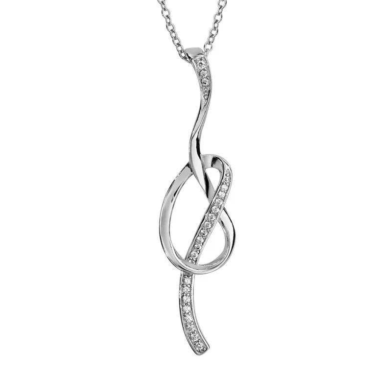 Collier boucle – Argent 925 rhodié | Azuline