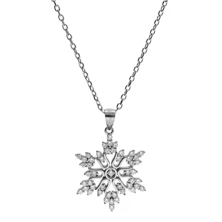 Collier flocon de neige grand modèle – Argent 925 rhodié | Azuline