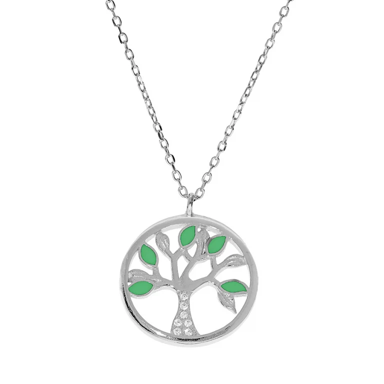 Collier cercle serti d’oxydes blancs en résine – Argent 925 rhodié | Azuline