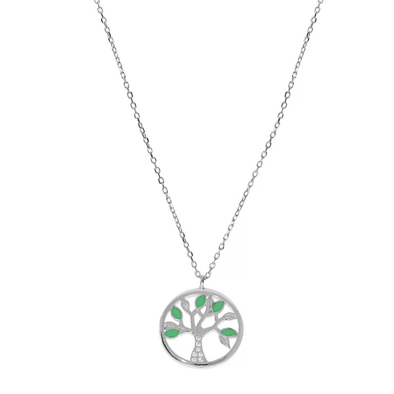 Collier cercle serti d’oxydes blancs en résine – Argent 925 rhodié | Azuline