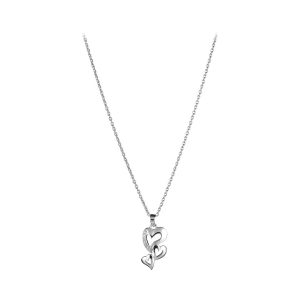 Collier trois cœurs découpés – Argent 925 rhodié | Azuline