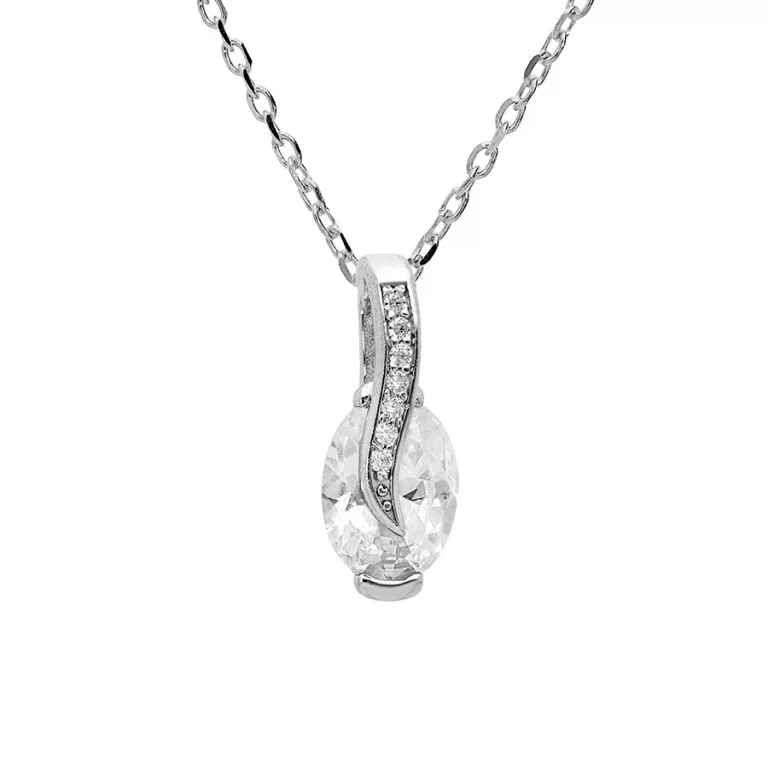 Collier oxyde coloris blanc – Argent 925 rhodié | Azuline