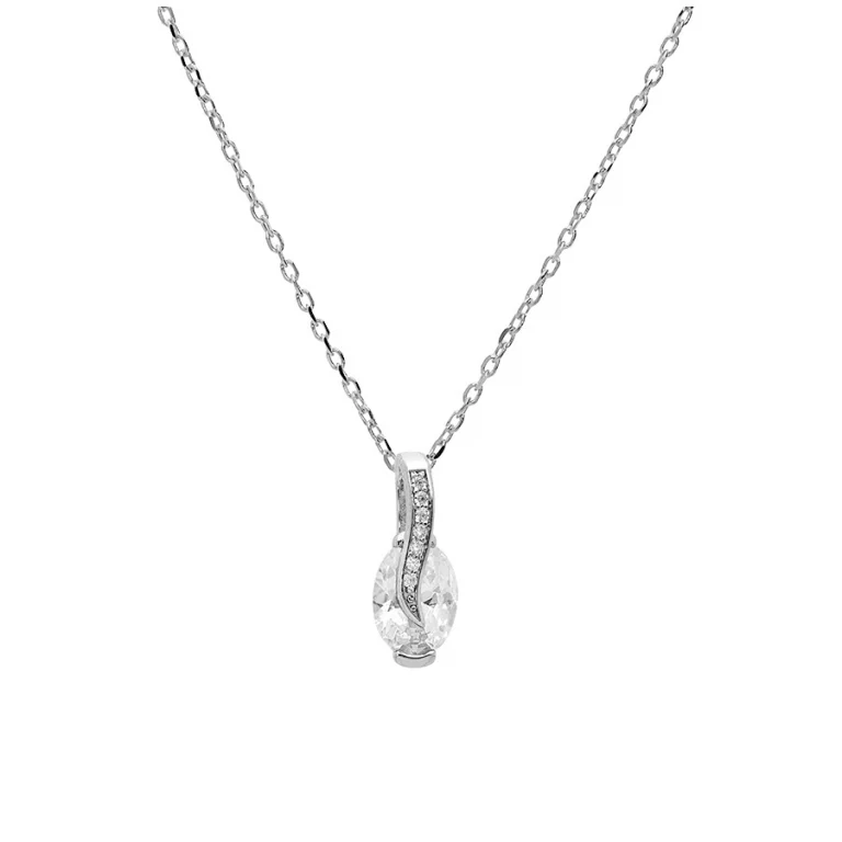 Collier oxyde coloris blanc – Argent 925 rhodié | Azuline