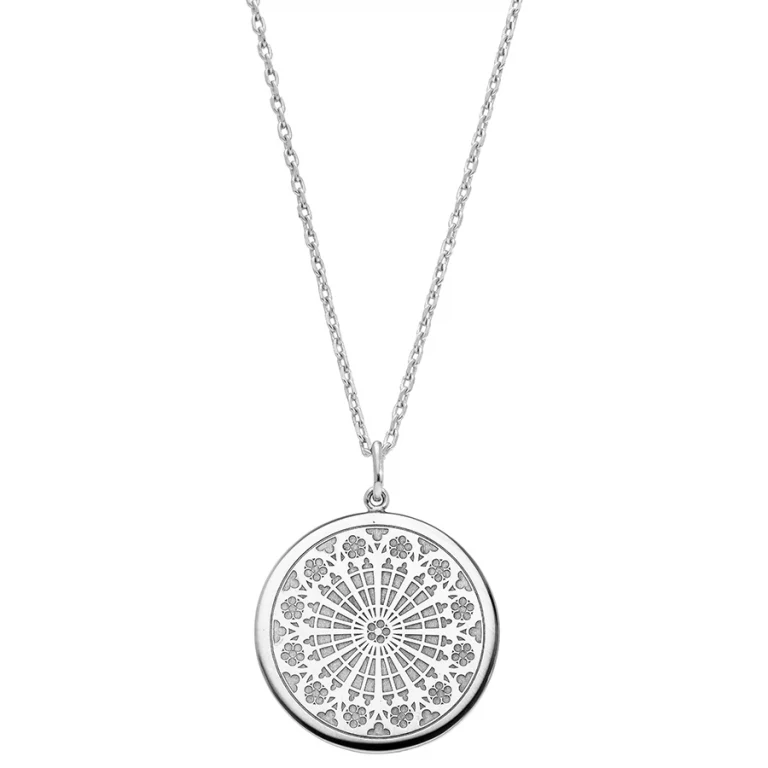 Collier rosace – Argent 925 rhodié | Azuline