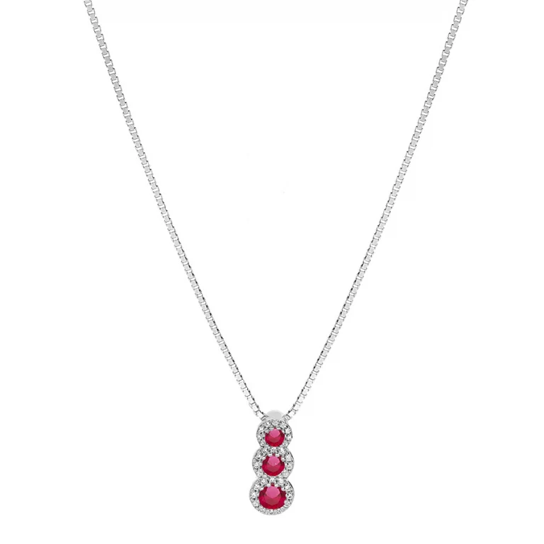Collier 3 pierres – Argent 925 rhodié | Azuline