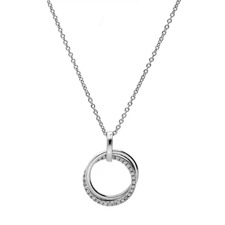 Collier cercle serti d’oxydes double rang – Argent 925 rhodié | Azuline