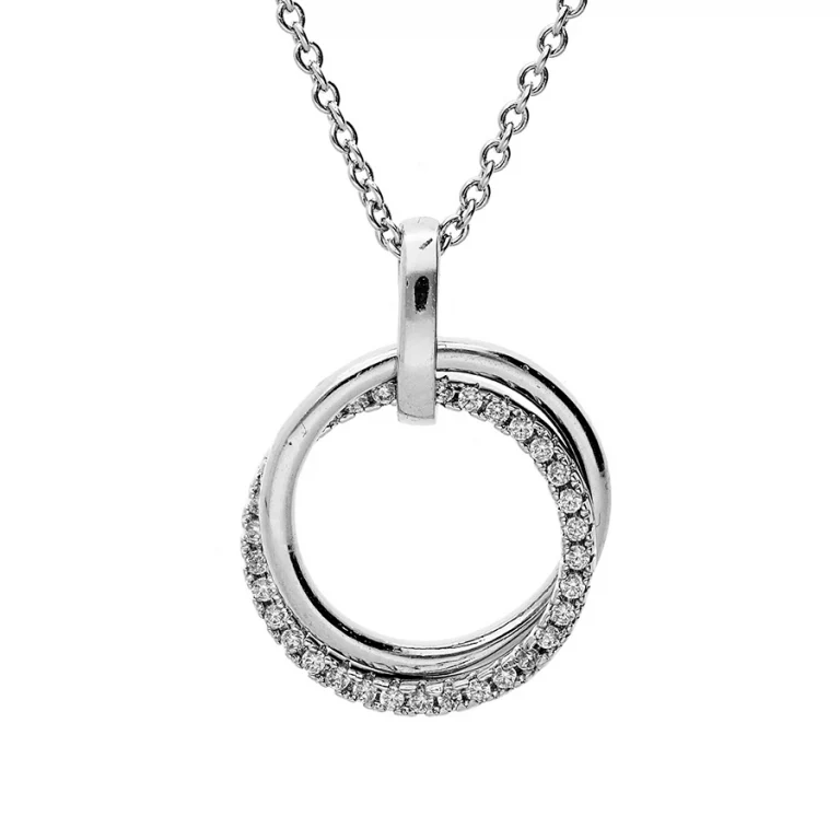 Collier cercle serti d’oxydes double rang – Argent 925 rhodié | Azuline