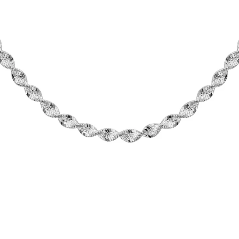 Collier maille vrillée – Argent 925 rhodié | Azuline