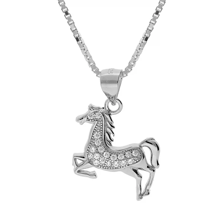 Collier cheval – Argent 925 rhodié | Azuline