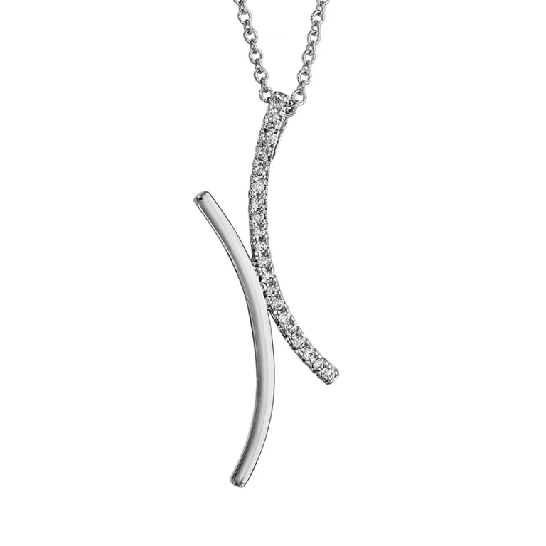 Collier croisé – Argent 925 rhodié | Azuline