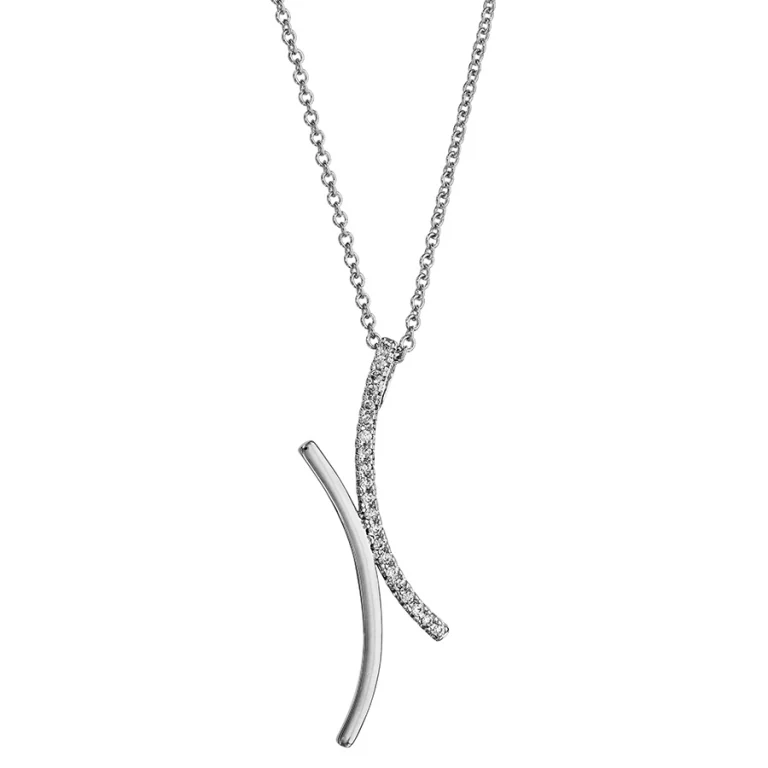 Collier croisé – Argent 925 rhodié | Azuline